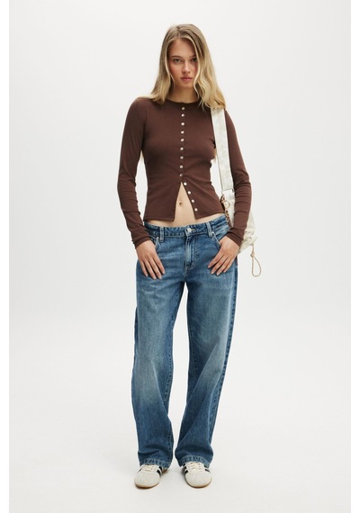 Madmext Acı Kahve Slim Fit Düğmeli Kadın Hırka Mg2580 Acı Kahverengi