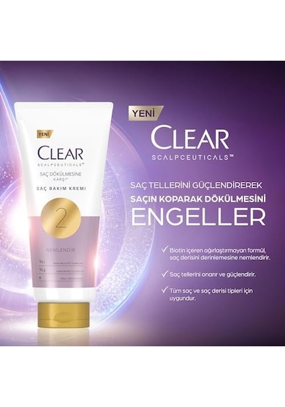 Clear Scalpceuticals Saç Bakım Kremi Saç Dökülmesine Karşı 170 Ml