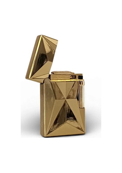 Premium Şampanya Altın Elmas Kesim Metal Çakmak - Lüks Rose Gold Serisi