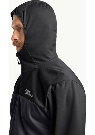 Jack Wolfskin Jack Wolfskın Feldberg Hoody M Erkek Phantom Softshell A63970-6350 Siyah