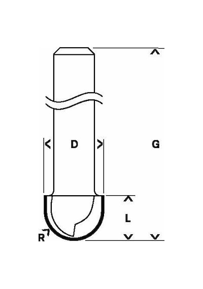 Bosch 6mm Şaftlı Dayamaklı Fitil Freze Ucu 6 25,4 49 2608628453