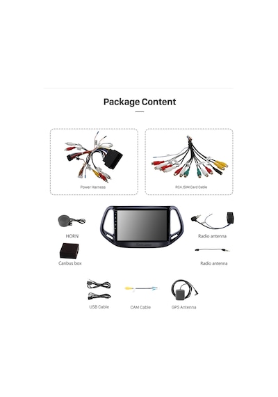 Jeep Compass 2017+ Multimedya Navigasyon Usb Kamera Carplayer 4 Ram