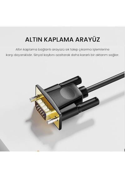 Vga To Hdmı Full Hd 1080p 60hz Aux Ses Destekli Usb Beslemeli Çevirici Dönüştürücü Adaptör