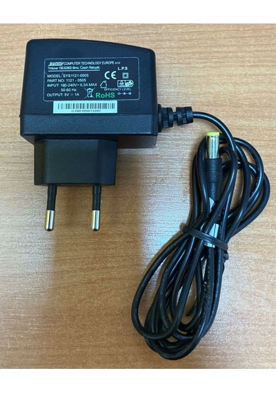 Sunny 5 Volt 1 Amper Plastik Kasa Adaptör 5.5x1,7 Mm Yaylı Uç