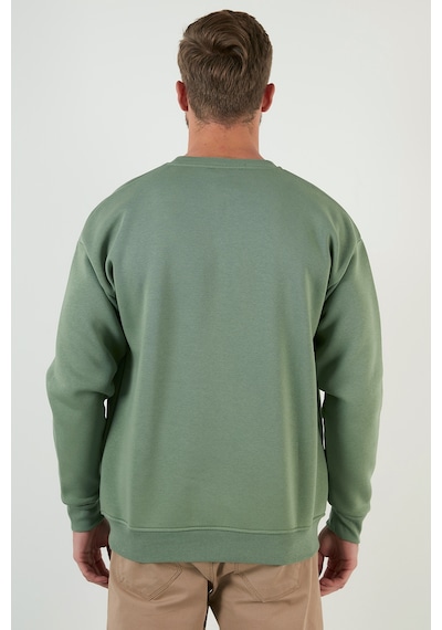 Buratti Regular Fit Bisiklet Yaka Pamuklu Içi Tüylü Yumuşak Şardonlu Erkek Sweat 5905255 Elma