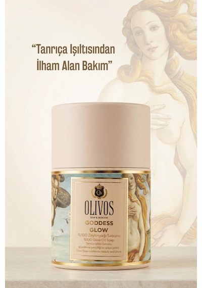 Olivos Goddess Glow %100 Zeytinyağlı El Yapımı Katı Sabun Premium Kutulu 2 100 G Beyaz Sabun