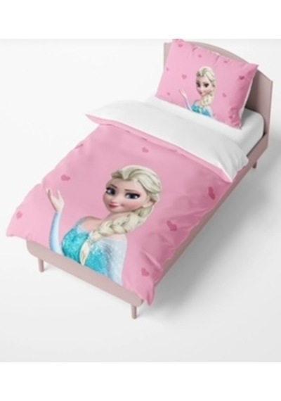 Elsa Pembe Dijital Baskı Nevresim Takımı