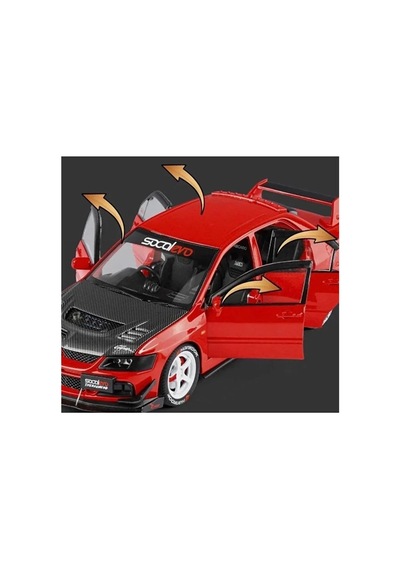 Hobbiez World Mitsubishi Lancer Evolution Kırmızı 1:24 Ölçekli Model Araba