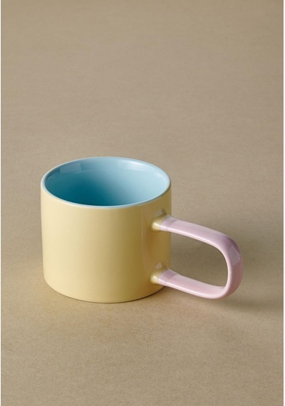 The Mia Rainbow Porselen Kupa Sarı 270 Ml