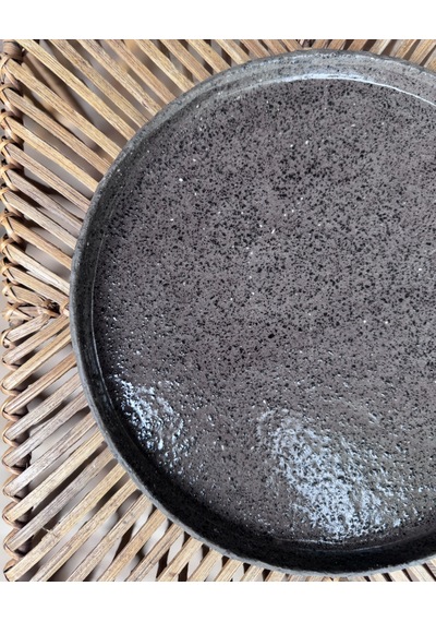 Argile Rouge Büyük Servis Tabağı El Yapımı Stoneware Antrasit