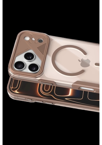 Apple iPhone Uyumlu 17 Pro Max Zinko Magsafe Kapak - Çöl Titanyum Bz8683140934231