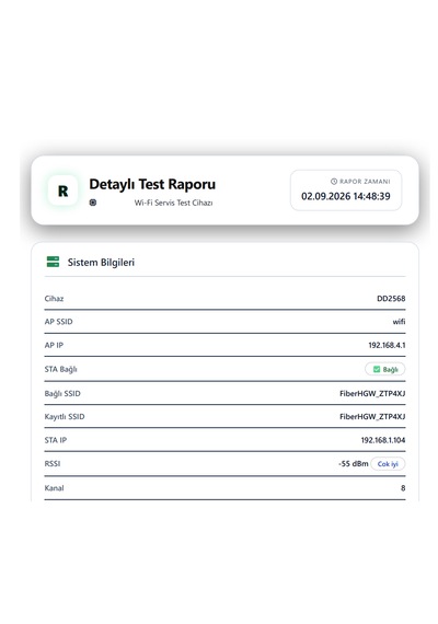 Wi-fi Servis Test Modülü Saha Analizörü, Sinyal Ölçer Ve Bağlantı Test Modülü