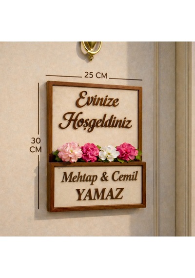 Dış Kapı Süsü Kişiye Özel Çiçekli Şık Ve Modern No1079
