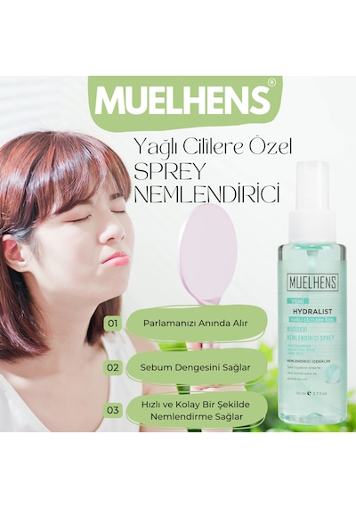 Muelhens Hydralist Yağlı Ciltler Nemlendirici Sprey 110 ML