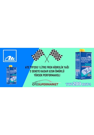 Ate Typ 200 Dot 4 Yüksek Performanslı Fren Hidrolik Yağı 5'li