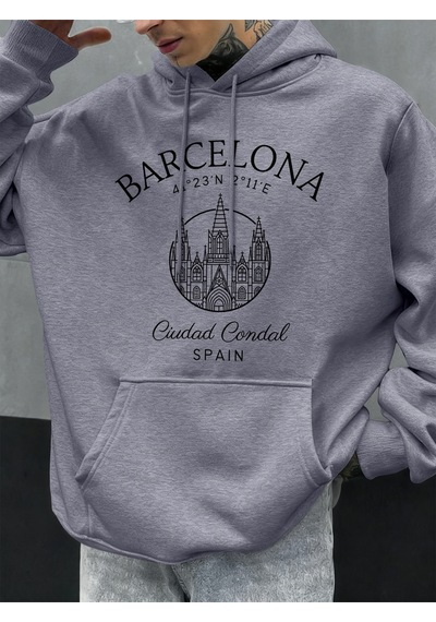 Startmore Startmorebarcelona Cdesign Erkek Hoody Büyük Boy Polar Kapüşonlular Sonbahar Tüm Maç Giyim Çok Renkli Gri