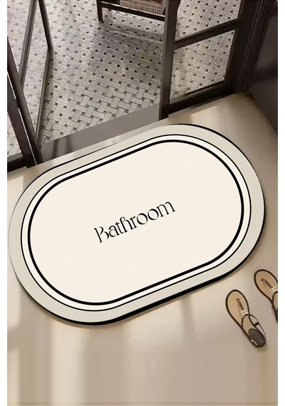 Farbelle 60x100 Cm Tekli Banyo Paspas Seti, Kaydırmaz Tabanlı Djtbanyo Renkli