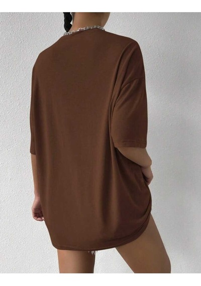 Noıssey Kahverengi Baskılı Oversize