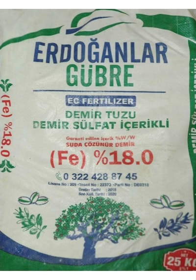 Demir Sülfat % 18 Fe 25 KG