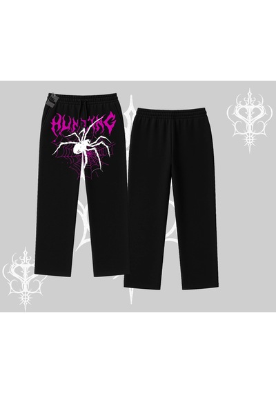 Beyaz Baggy Eşofman Altı Autumn Spider Siyah