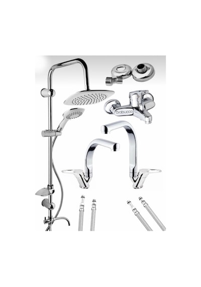 Balık Sırtı Borulu 4 Lü Set Banyo Bataryası, Mutfak Bataryası, Lavabo Bataryası Ve Robot Duş Seti Diğer