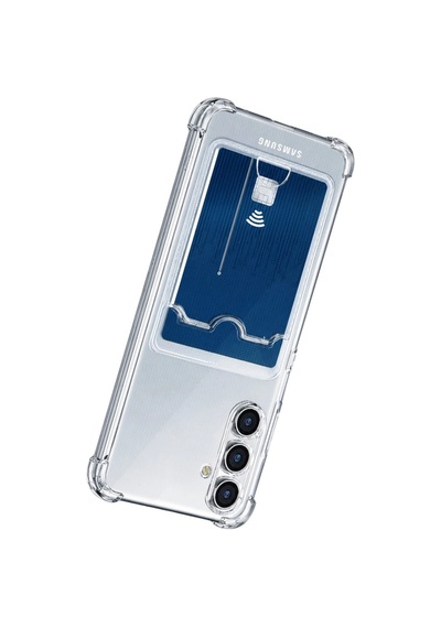 Samsung Galaxy Uyumlu A27 Kılıf Kart Şeffaf Silikon - Şeffaf Çok Renkli Diğer