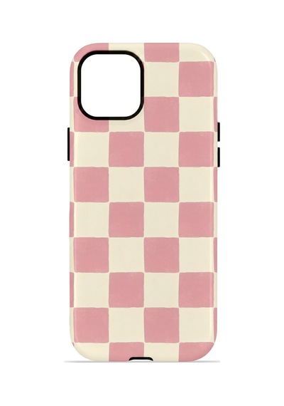 Apple iPhone Uyumlu 13 Vorian Çift Katmanlı Magsafe Kılıf Blush Checker
