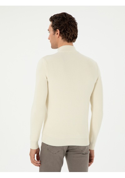 Cacharel Bej Slim Fit Kazak