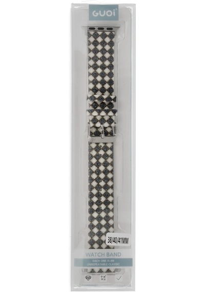 Mey Najmaddin Watch 38mm Karo Motif Kordon - Siyah Najmaddin