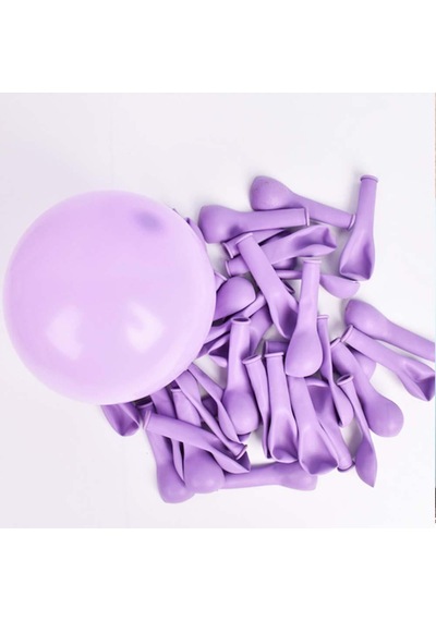 5 İnç Makaron Lila Mini Balon 10 Adet