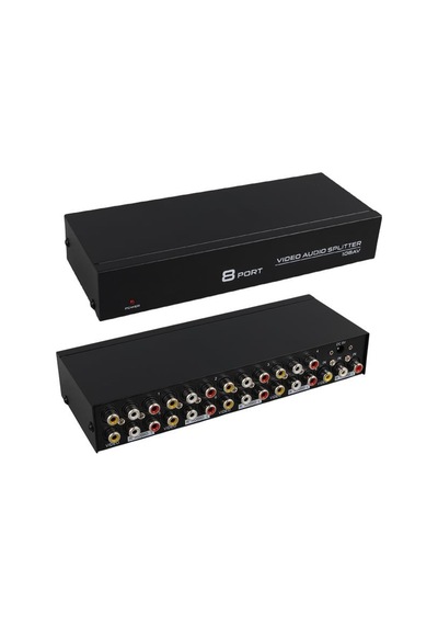 Pm-4832 8 Port Video Stereo Audio Dağıtıcı Çoğaltıcı 1024x768-85hz Beyaz - Çok Renkli