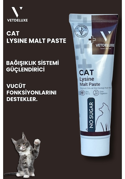 Vetdeluxe Lysine Malt Kedi Köpek Göz  ve Solunum Yolu Malt 100 G
