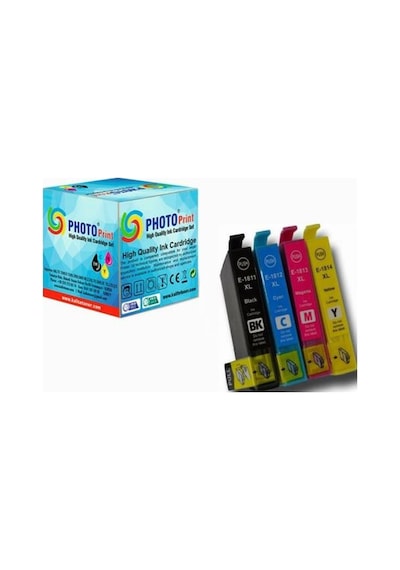 Photo Print® Expression Home Xp-30 Uyumlu Kartuş Set 4 Renk Takım