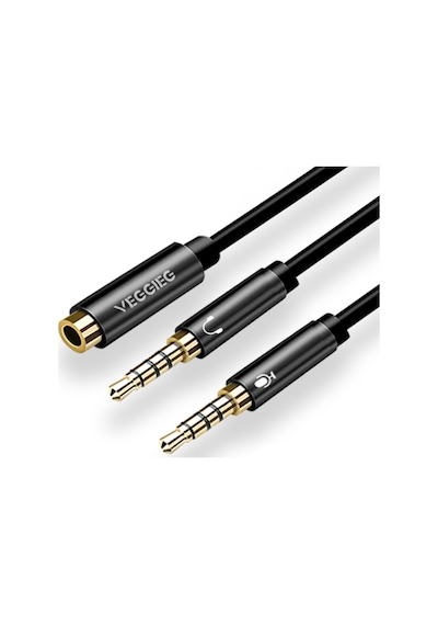Veggieg 3.5mm Kulaklık Ve Mikrofon Ayırıcı Y Kablo