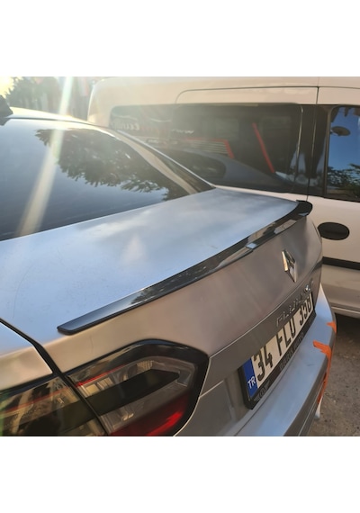 Renault Fluence Yarasa Spoiler Piano Black Universal Esnek, 124cm