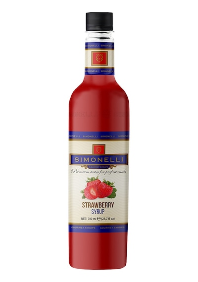 Simonelli Çi̇lek Kahve Şurubu 700 ML + Pompa