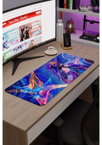 Mona Genshin Impact Anime Gacha V3 - 70x30 Xl Gaming Mouse Pad Fare Altlığı