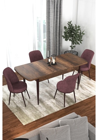 Canisa Concept Kor Serisi 70x114 Açılabilir Mutfak Masa Takımı, Barok Masa 4 Gülkurusu Sandalye Gül Kurusu Canisa Concept Kor Serisi 70x114 Açılabilir Mutfak Masa Takımı, Barok Masa 4 Gülkurusu Sandalye Gül Kurusu