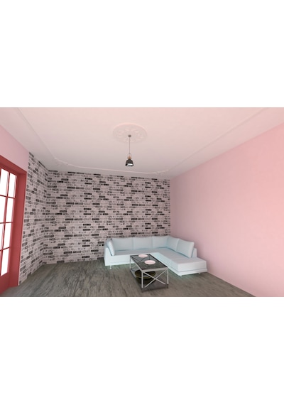 Motifpiyer Dekoratif Tavan Çitası-89-Köşeli-56-çap Orta Göbek