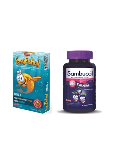 Easyfishoil Omega 3 + Sambucol Plus Kids Yummies 60 Tablet