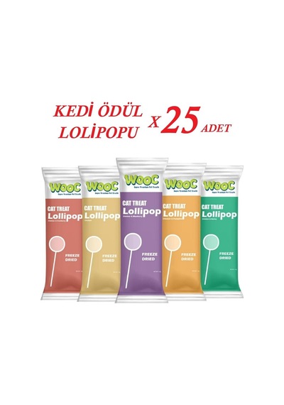 Wooc Lollipop Kedi Ödül Maması 1,4 Gr 25 Adet