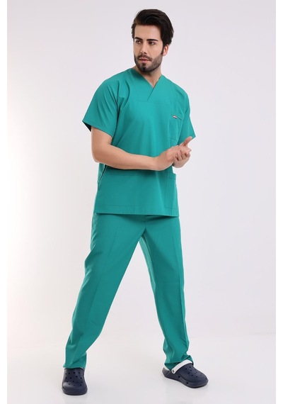 Zarf Yaka Erkek Takım - 30 Ameliyathane Yeşili-6388