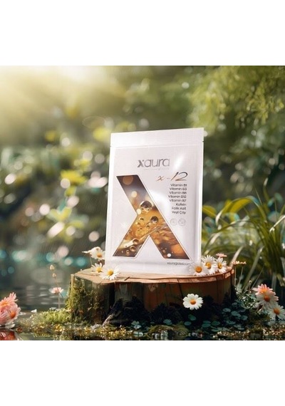 X-aura X-12 Transdermal B-kompleks Ve Enerji Bandı B12 Vitamini, Kafein, Yeşil Çay