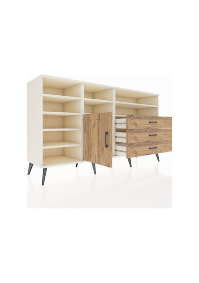 Kronos Konsol 8 Raflı 3 Çekmeceli Tek Kapaklı 176x59x99 Aytaşı-ç Aytaşı-çam