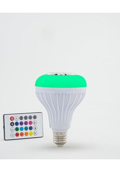 Rgb+w Led Ampul, 9w Renk Değiştirme Özellikli, E27 Duylu, Bluetooth Hoparlörlü, Uzaktan Kumandalı Dekoratif Aydın Diğer