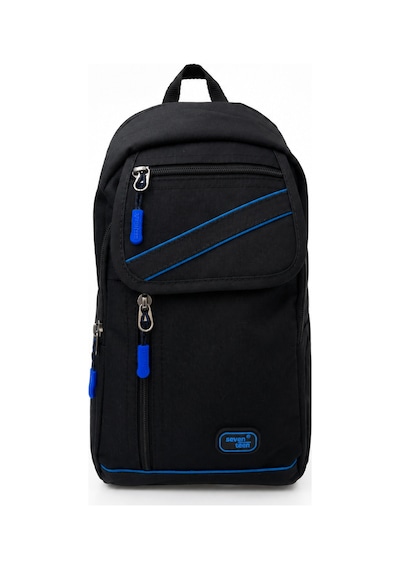 Sanmorris Seventeen Unisex Büyük Boy Hafif Ve Dayanıklı Çapraz Askılı Body Bag Siyah-mavi