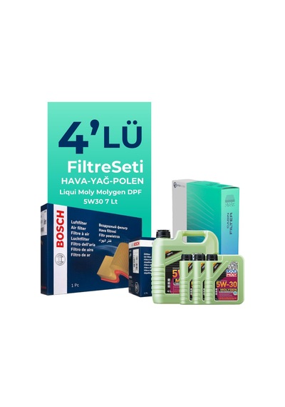 Bosch Isuzu D-Max 1.9 Filtre Bakım Seti Liqui Moly Motor Yağlı (2017-2023) 4 Lü -