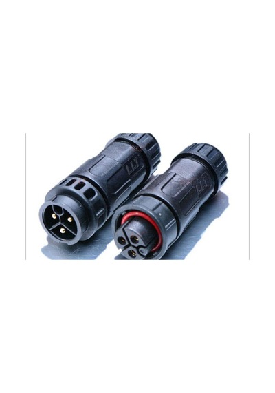 Su Geçirmez 3 Pin Konnektör Ip68 Dişi-erkek Takım 16 Mm