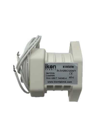 İKON TEKNİK EVQ50C12DA71 Kontaktör 50A 12V 750V SPST NO Yardımcı Kontaklı