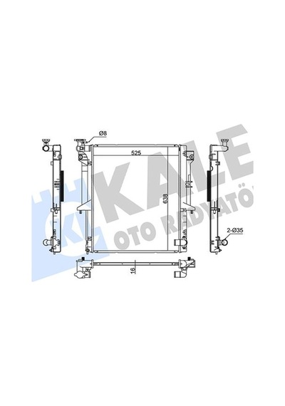 Radyatör - 981 - Mıtsubıshı L200 - Dpmıx-hb - Al/pl/brz 525x638x16